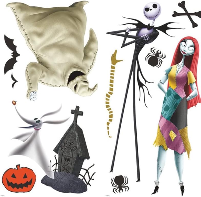 RoomMates RMK3766SCS The Nightmare Before Christmas Peel and Stick Wall Decals