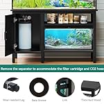 YITAHOME 55-75 Gallon aquarium stand with Power Outlets, Heavy Duty Metal Fish Tank Stand, Cabinet for Fish Tank Accessories Storage suitable for Fish Tank, Turtle Tank, 880LBS Capacity, Black - Image 5