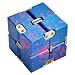 xusheng Infinity Cube Fidget Cube Handheld Fidget Toy Office Desk Toy Relieve Stress Anxiety ADHD OCD for Adult&Kids.Aluminum Alloy. (Blue)