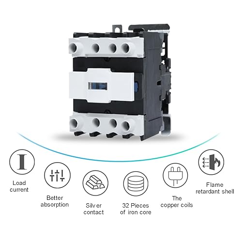 Miniatura 3 de ATO Contactor de CA 80Amp 4Pole Contactor de CA magnético Contactor de minería Contactor de iluminación 24v 110v 220v bobina con base de montaje