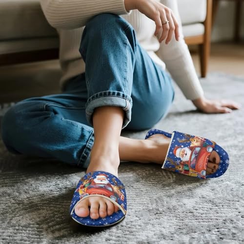 Cute Slippers for Women Men Plush Indoor House Slippers for Guests Spa Home Cozy Lightweight Bedroom Shoes3