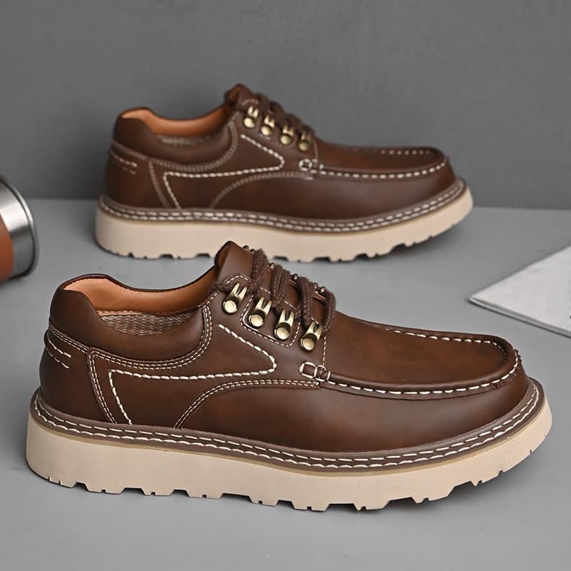 Casual Shoes for Men Oxfords Mens Chelsea Boots Oxford Work Leather Dress Men's Formal Man Shoe Boat Black Brown Size3