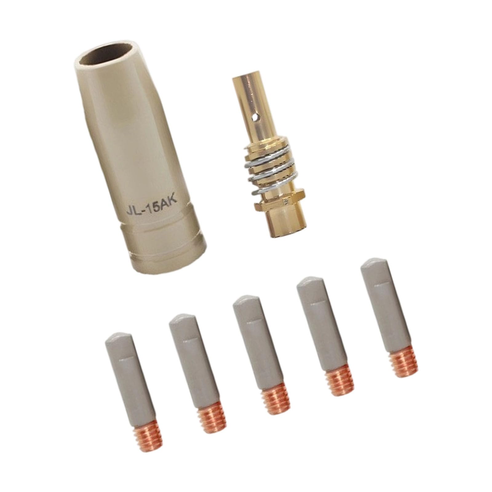 Temperature Resistant Alloy 15AK Welding Nozzle Conductivity Tip with Special Coating for 15AK Torch Durability Welding Nozzle