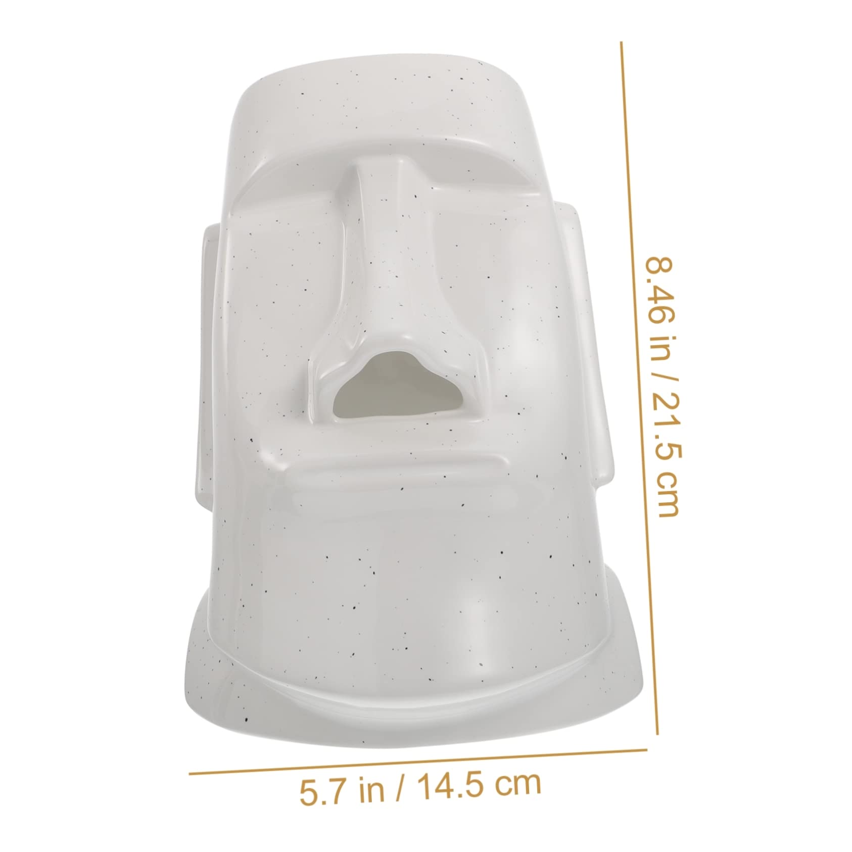 Boîte À Mouchoirs en Céramique Unique Motif Pierre Moai Et Étui À Serviettes Robuste pour Votre Décoration Intérieure