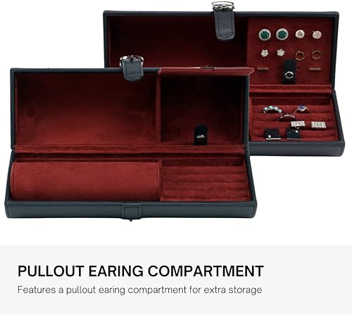 Miniatura 5 de Decorebay Reloj redondo de tamaño de viaje, gemelos, joyero y organizador (fabuloso)