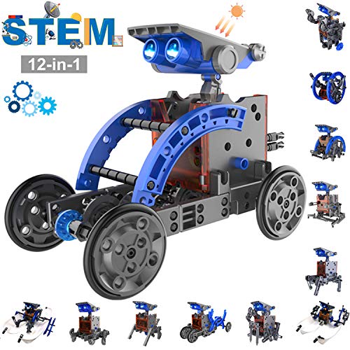 ASPPOPO STEM Solar Robot Kit 12 in 1 Educational Learning Science Building Toys for Kids Age 8+ Years Old Boys and Girls