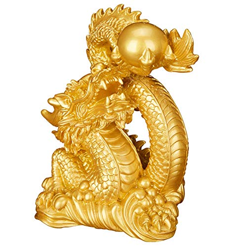 Statue de Dragon Chinois : Ornement Feng Shui pour Bureau