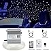 AMKI 10W Bluetooth APP Control Twinkle Fiber Optic Lights 200pcs 0.03in 6.5ft Fiber Cables Strands RGBW Engine Driver Sound Activated Remote Control Starlight Headliner for Car Home Star Ceiling Kit