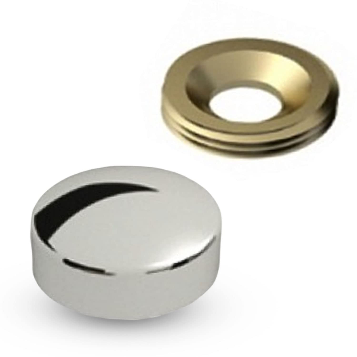 Badem10 10 ADET Dekoratif Vida Kapağı Kapatıcı 20 mm Parlak Krom Vida Tapası Tıpası