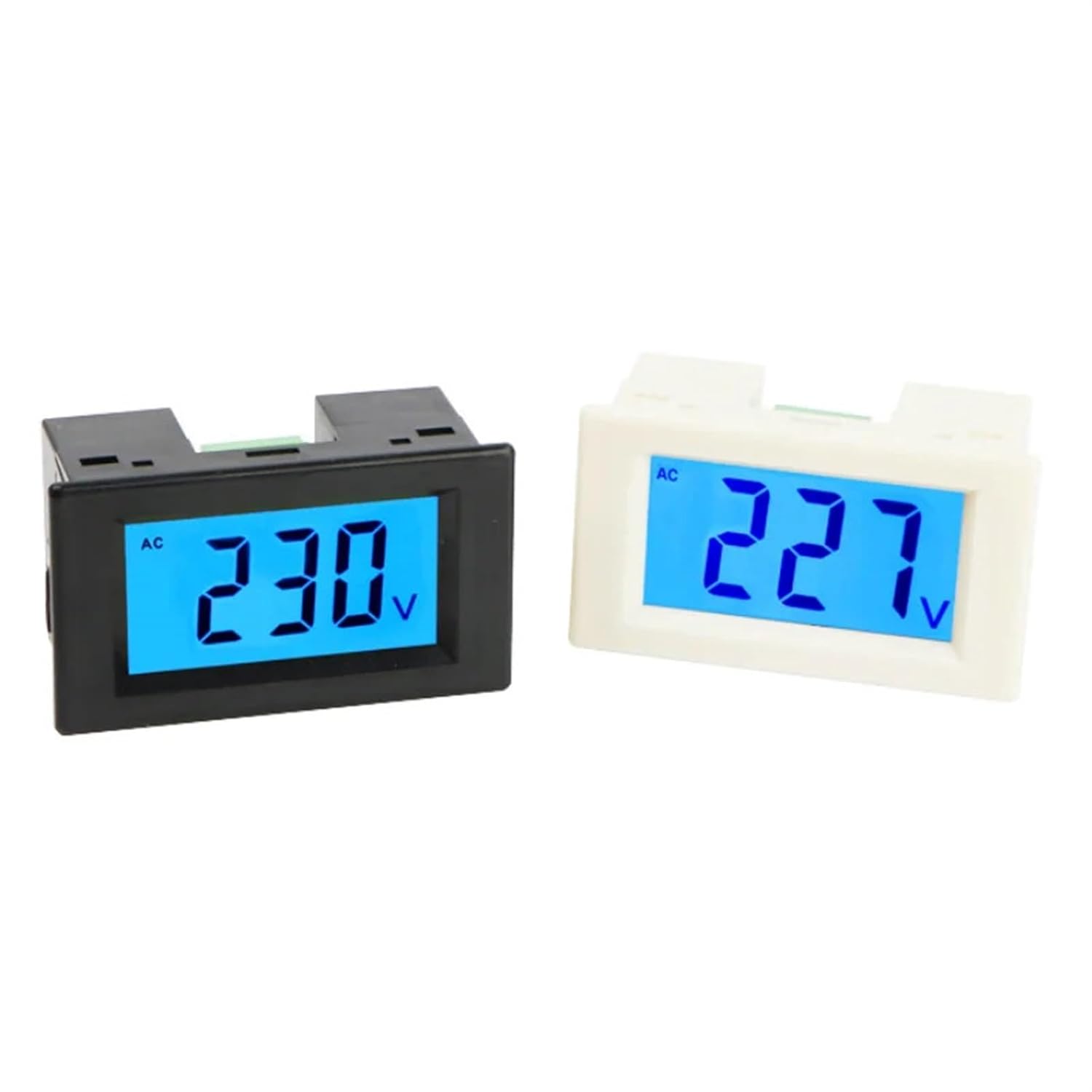 D85-20 Digital Voltmeter Voltage Panel Meter Mini Ammeter Panel Current Meter Tester with LED Display Black Case AC80-500V LCD 1Pcs(D85-20 White)