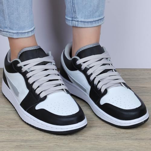 Image of Booyckiy 2 Pairs 2 /5 inch Flat Shoe Laces for Sneakers 31 Colors Shoelaces in 27 inch-72 inch