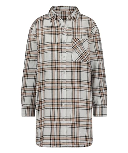 Hunkemöller Nachthemd Boyfriend Check - Oatmeal Melee - S