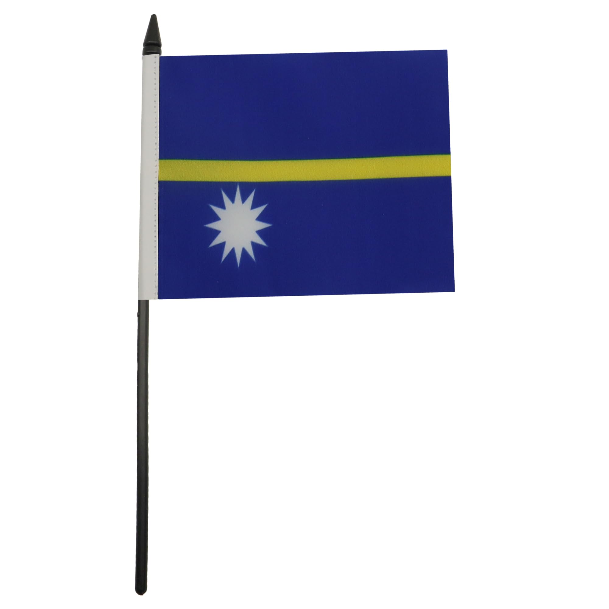 AZ FLAG, Nauru Table Flag 4'' x 6'', Nauruan Office Mini Banner 100% Polyester 15 x 10 cm - Image 2
