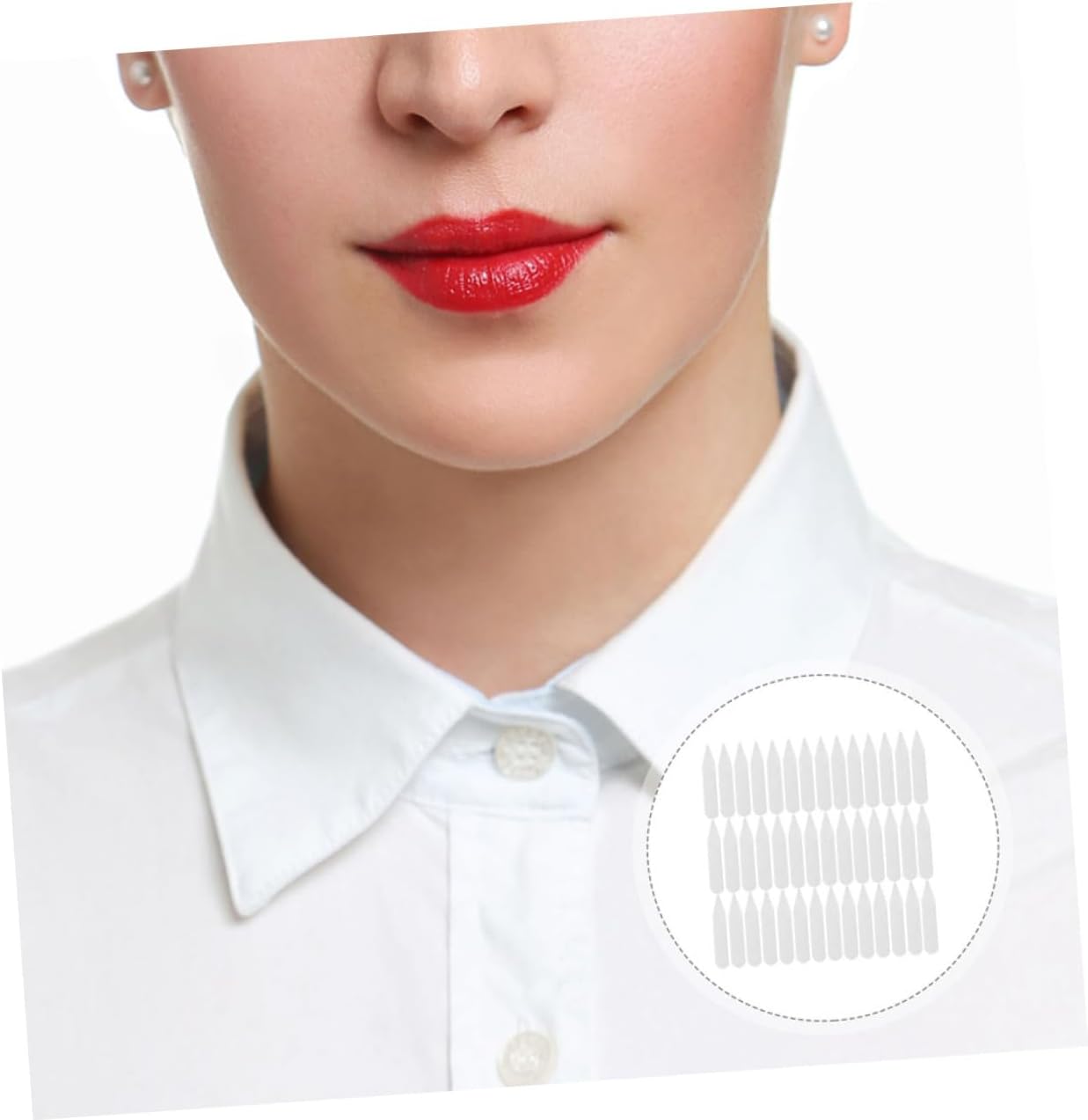 GALPADA 200pcs Collar Stays for Men Durable Transparent Pet Shirt Collar Holders for Formal Wear Easy to Use and High Temperature Resistant Neat All Day