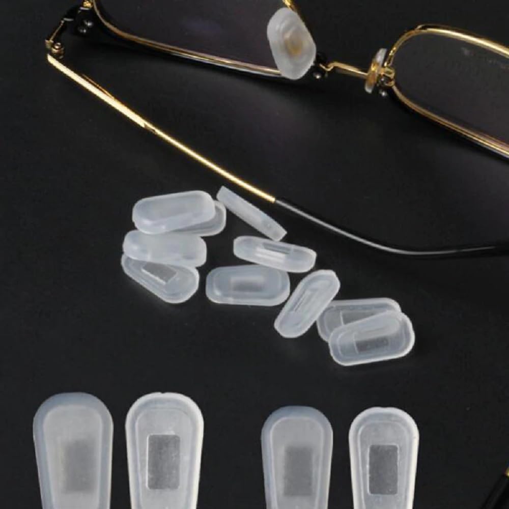 Enhance Your Comfort with Silicone Nose Pads for eyeglasses (2 Pair) with two complimentary cleaning cloths