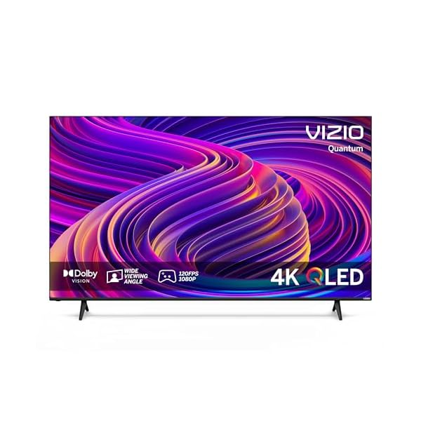 VIZIO 65-inch Quantum 4K QLED Smart TV with Dolby Vision, 120FPS @ 1080p PC Gaming, WiFi 6, Bluetooth Headphone Capable, Apple AirPlay, Chromecast Built-in (New)- M65Q6-L4 (Renewed)