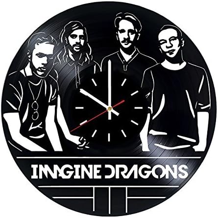 Imagine Dragons Vinyl Record Wall Clock - Get Unique Home Room or Garage Wall Decor - Gift Ideas for Friends, Men and Women – Music Band Unique Modern Art