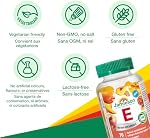 Jamieson Vitamine E 100 UI Gummies Saveur Pêche Mangue, avec 25 mg de Vitamine C. Riche en Antioxydants, Soutient un Métabolisme Sain et Renforce l'Immunité, Sans Gluten, Sans Couleurs, Saveurs ou Conservateurs Artificiels, 70 Comptes