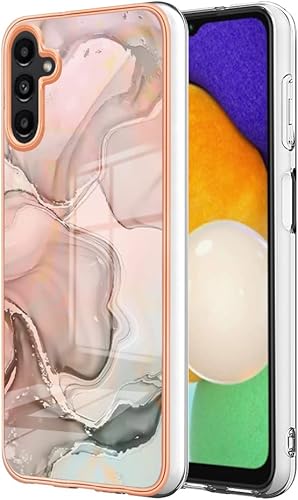 Dinglijia Funda para Samsung Galaxy A13 5G, funda A04 de TPU suave + patrón de mármol IMD, diseño delgado, protección mejorada de cámara y pantalla
