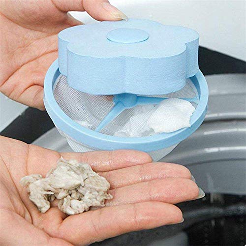 ADAKASI-Washing-Machine-Floating-Lint-Polyester-Mesh-Bag-Net-Pouch-Hair-Catcher-Lint-Catcher-Hair-Filter-for-Household-Tool-Random-Colour-2-Pieces