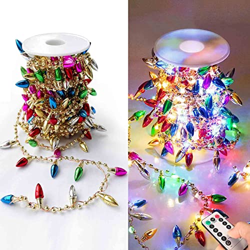 Homeleo Battery Operated Jewelry Lights for Christmas Village Dollhouse Decorations, Battery Mini Christmas Tree Lights, Doll House Furniture Miniature Accessories, LED Fairy Lights for Garland Decor