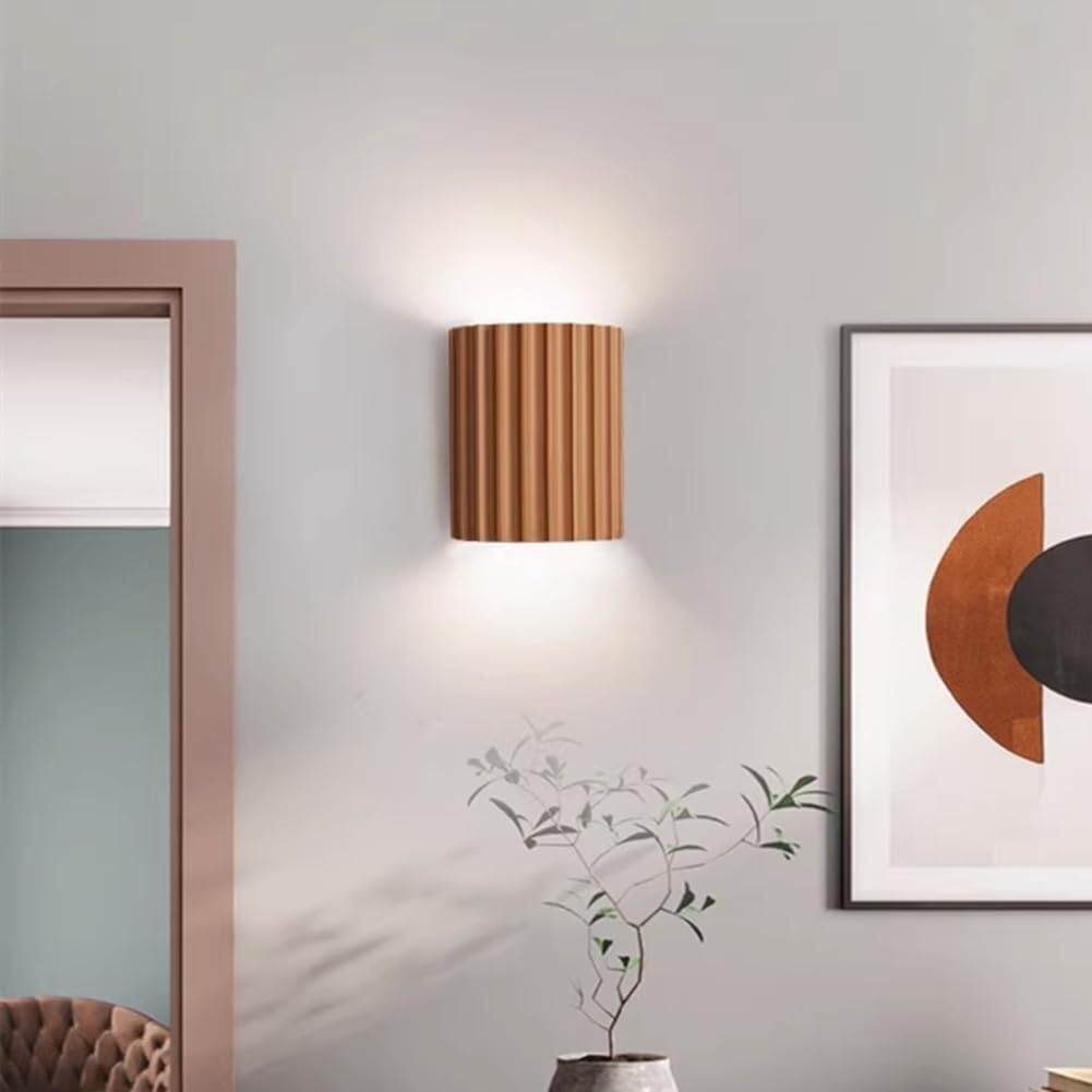 HXYSXHJUO Scandinavian Mini Wall Lamp Simple Modern Light Personality Creative Entrance Aisle Sconce for Bedroom Bedside Living Room Study Corridor Entryway Restaurant Lantern(Orange)