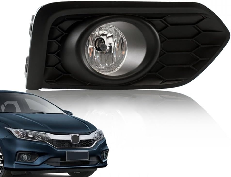 Car Fog Lights Replacement for Honda City 2017 2018 Clear Halogen bulb Front Fog Lights Bumper Lamps Kit