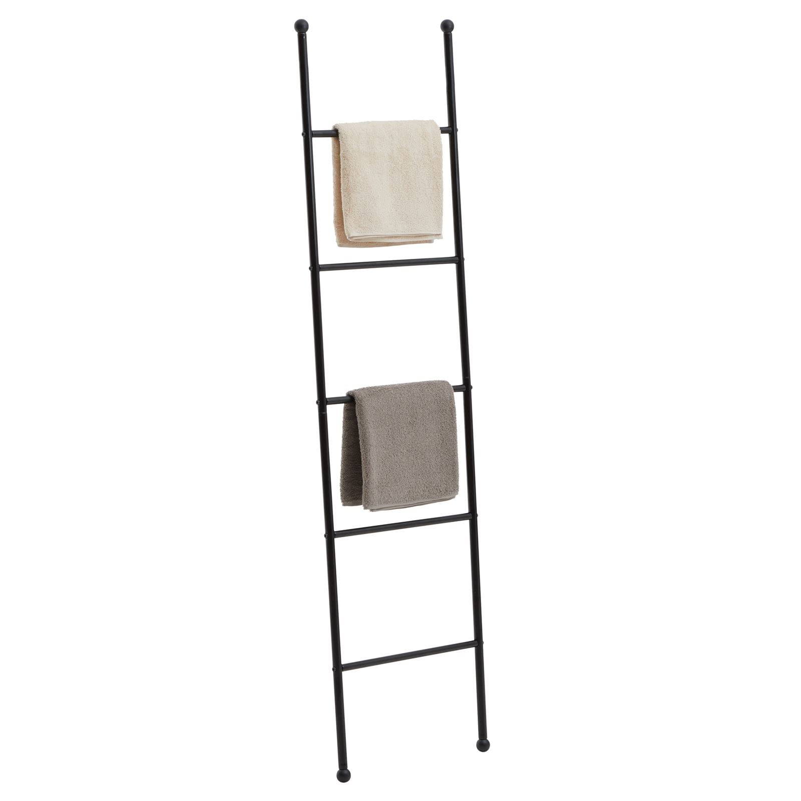 Handdoekhouder in laddervorm voor de badkamer, verkrijgbaar in wit of Handdoekhouder in laddervorm voor de badkamer, verkrijgbaar in wit of