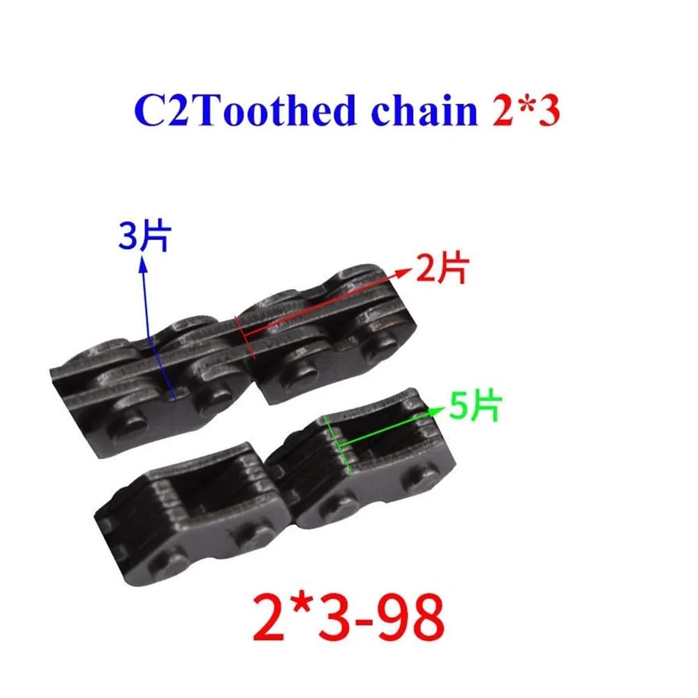 Moto 2 * 3 5 Pezzi Maglie Catena di distribuzione Catena a camma silenziosa Catena for serbatoio for pezzi di ricambio HE(5 pieces104L)