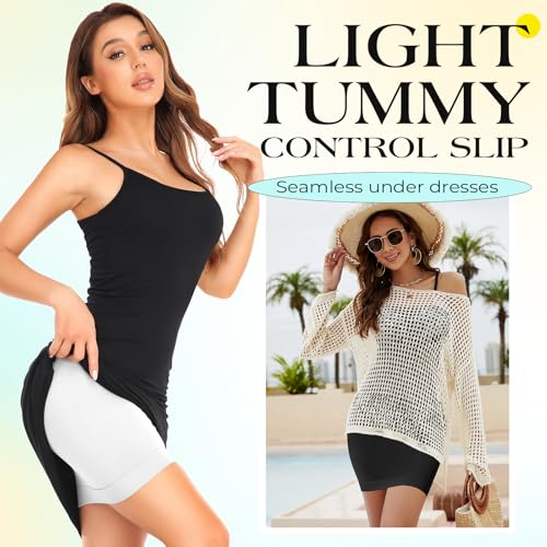 Image of Strapless Shapewear Slips for Tummy Control Women's Full Slip Under Dresses Body Shaper Seamless