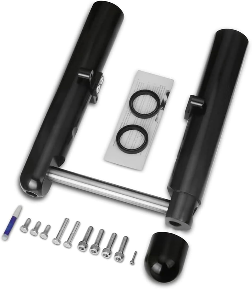 Smooth Hot Fork Legs Fork Lower legs For Harley Touring Bagger street road king electra glide FLT 2014-2024 (C-Smooth style - Black)