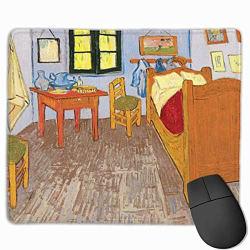 Preisvergleich Produktbild Niedliches Gaming-Mauspad, Schreibtisch-Mauspad, kleine Mauspads für Laptops, Mausmattenkunst-Malstil-Interieur mit hängenden Bildern und Stühlen in der Nähe des Fensters Standardgröße Blau Khaki