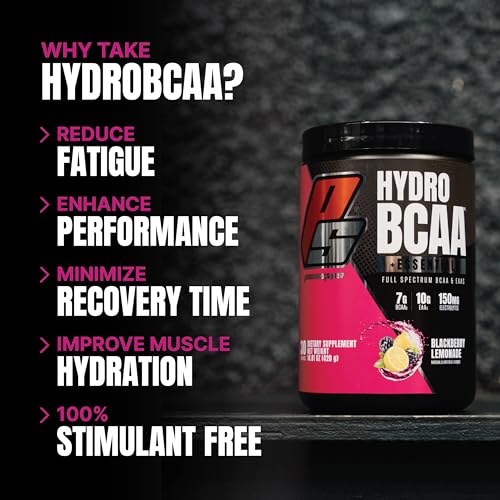 ProSupps HydroBCAA BCAA/EAA Full Spectrum Matrix, 7g BCAAs, 3g EAAs, 0g Sugar, 0g Carbs, 30 Servings, (BlackBerry Lemonade Flavor)