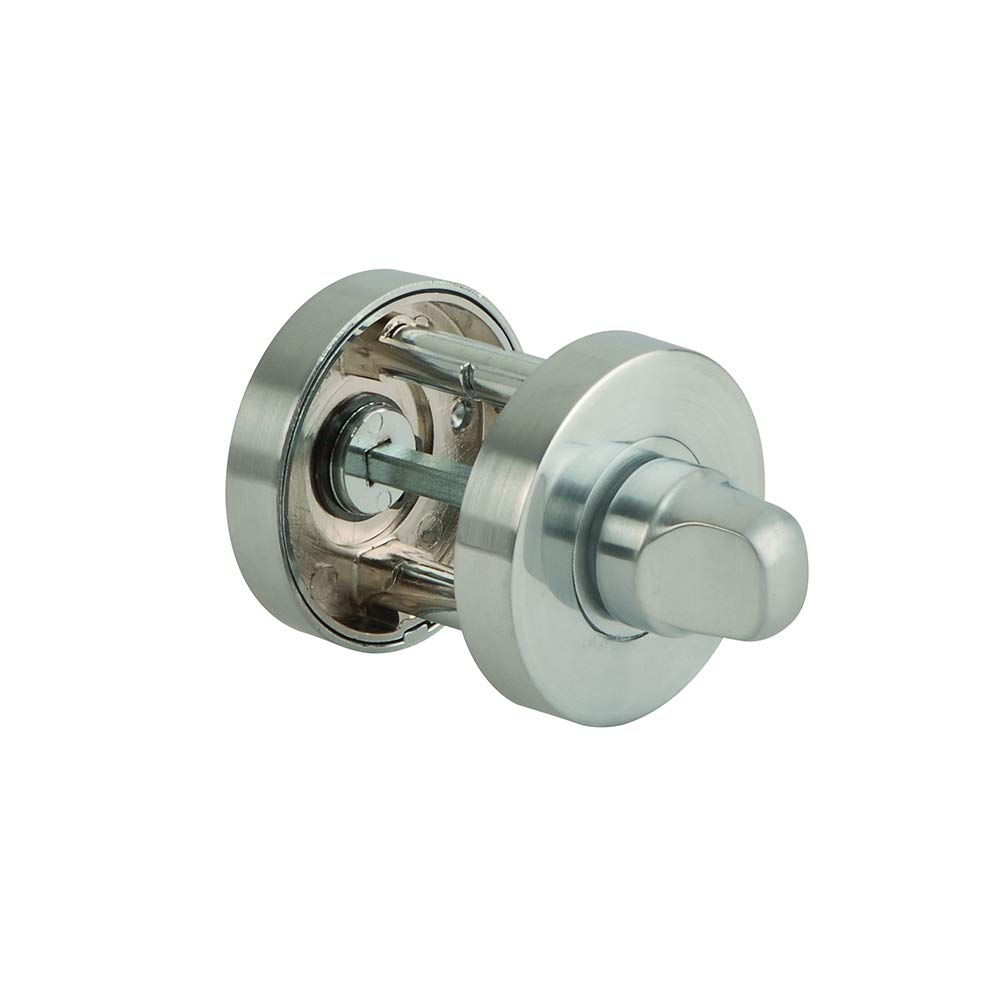 Satin Chrome Plated Jigtech Round Bath Turn & Release Set - Bagged
