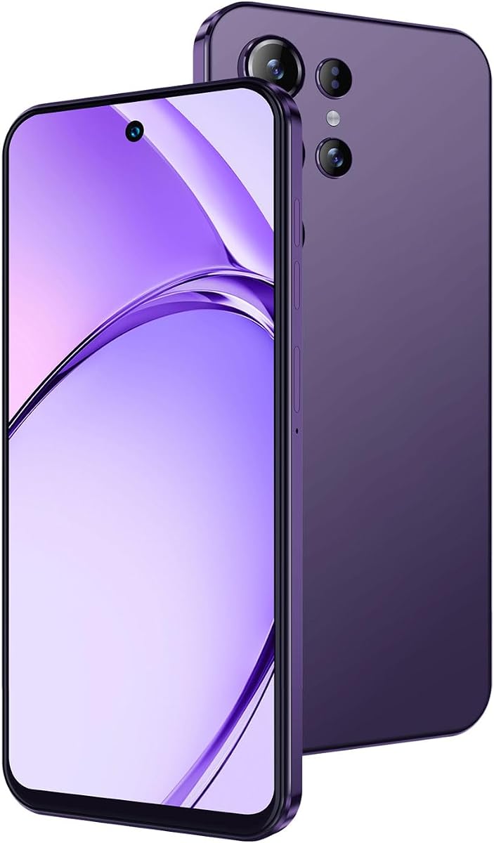 Unlock Phone, 6.52-inch Screen, Dual SIM Cards, 3GB RAM+32GB ROM/TF 256GB, 5MP+13MP Dual Cameras, Support Global 4G Network, Android Phone (5, Purple)