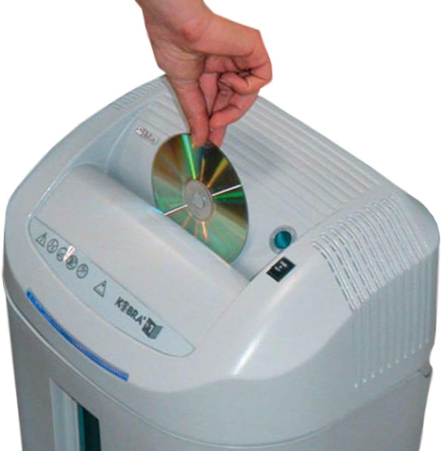 KOBRA +1 SS7 Professional Small Office Strip Cut Shredder; Shreds up to 27 sheets of paper at a time, CDs, DVDs and credit cards; Carbon hardened cutting knives unaffected by staples and clips