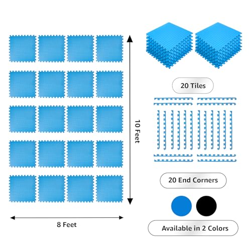 Image of Amazon Basics Interlocking Puzzle Exercise Mat | EVA Foam |Suitable for Floor Protection