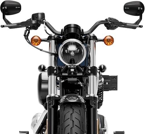 Miniatura 1 de FENRIR Espejo de motocicleta con adaptador para Sportster Iron Forty eight Dyna Softail Hammer Kingpin Vegas Jackpot BOULEVARD M90 S40 INTRUDER C90T