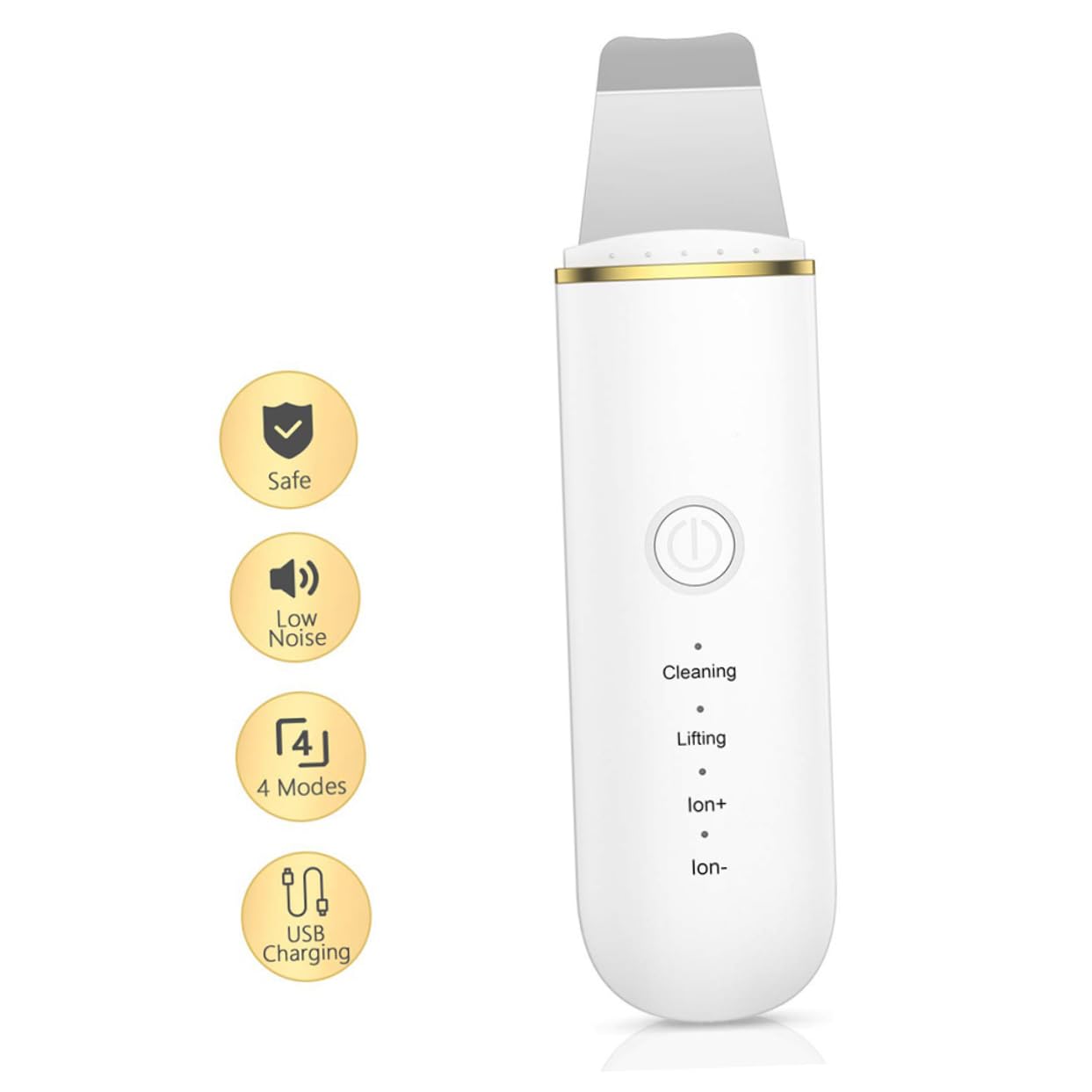 MAGICLULU Strumento di Bellezza per Rimozione Punti Neri Ultrasuoni Pala di Bellezza per Pulizia Viso e Detergente per Pori del Viso Resistente all Acqua