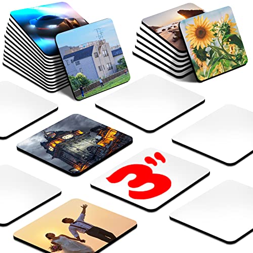 Klaqqed 3X3Inches Sublimation Blanks Refrigerator Magnets Sublimation Magnet Blanks, Large Sublimation Blanks Fridge Magnets, Mdf Sublimation Blanks Products For Home Car Decorate, Sublimation Blanks #TOP5