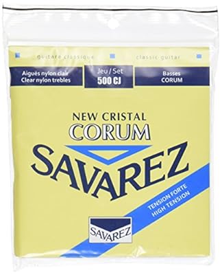 Savarez Cuerdas para Guitarra Clásica New Cristal Corum Juego 500CJ Tensión Alta, Azul | Ya disponible en tu tienda friki favorita! En mundofriki.es!