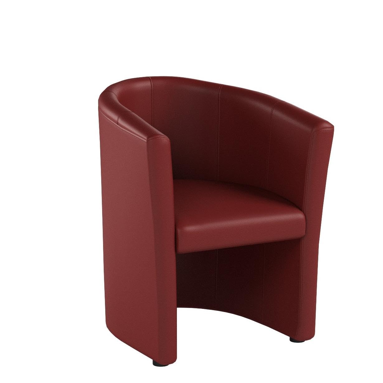 H&S Cocktailsessel Design Farbe Bordeaux Sessel Clubsessel Loungesessel Club Möbel Bürosessel Praxismöbel Kunstleder Neu
