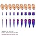 BodyJ4You 36PC Gauges Kit Purple Blue Acrylic Taper Plug 14G-00G Ear Stretch O-Rings Body Piercing