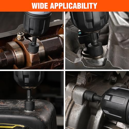 Valuemax 20 Pcs Power Nut Driver Set For Impact Drill, 1/4 Inch Hex Head Drill Bit Set Sae And Metric, 4-12Mm And 5/32''-1/2'' Nut Drivers, Chrome Vanadium Steel thumb #6