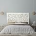 KultureDeco White Wash Carved Wood Headboard Panels, Queen/King Size, Wall Mounted Bed Back Panel, Hand Carved Mandala Boho Design, Two Panels, Engineered Wood, Bedroom Wall Decor, Made in Bali Indoor