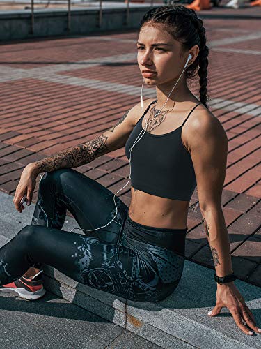 Boao 4 Pack Women's Cropped Tank Tops, Cotton Spaghetti Strap Crop Top Basic Sports Crop Cami Half Camisoles for Teen Girls3