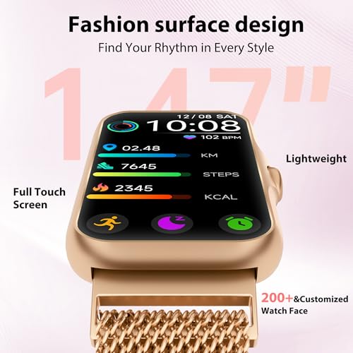 Image of Fitness Tracker with 24 /7 Continuous Heart Rate, Blood Oxy-gen Monitor, Smart Watch with Sleep Monitor, IP68 Waterproof Activity Tracker Step Counter for Women Men