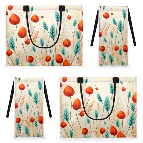 Autumn Plants Tote Bag for Women Large Beach Bag Reusable Tote Bags for Work Travel Beach Shopping 6
