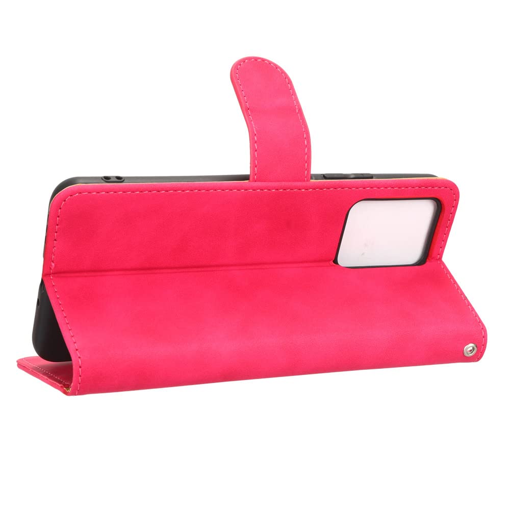 WOBURN Leather Folio Cover per Xiaomi Poco X5 Pro 5G, Custodia in Pelle PU Magnetica Libro Flip Portafoglio con [Funzione Stand]. Blu