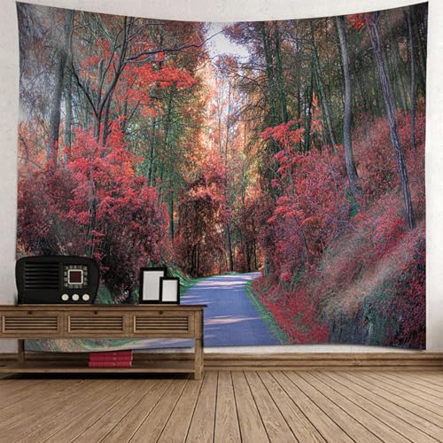 Tapisserie Automne Forêt 150x150cm pour habiller un mur vide sans peindre